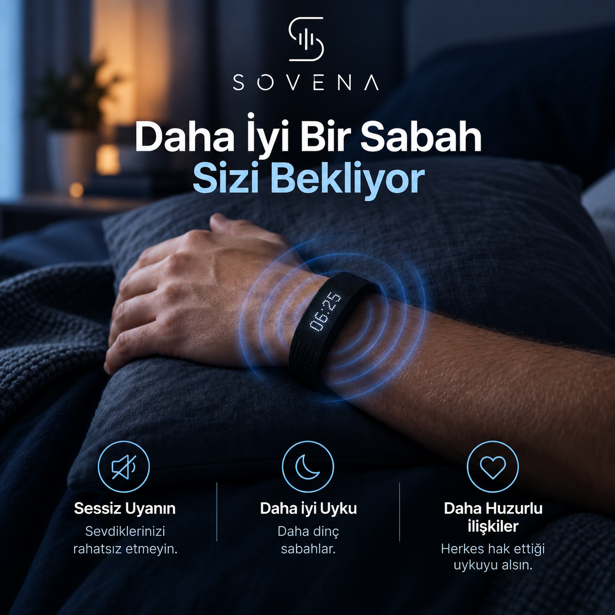 Sovena™ Sessiz Titreşimli Alarm Bandı